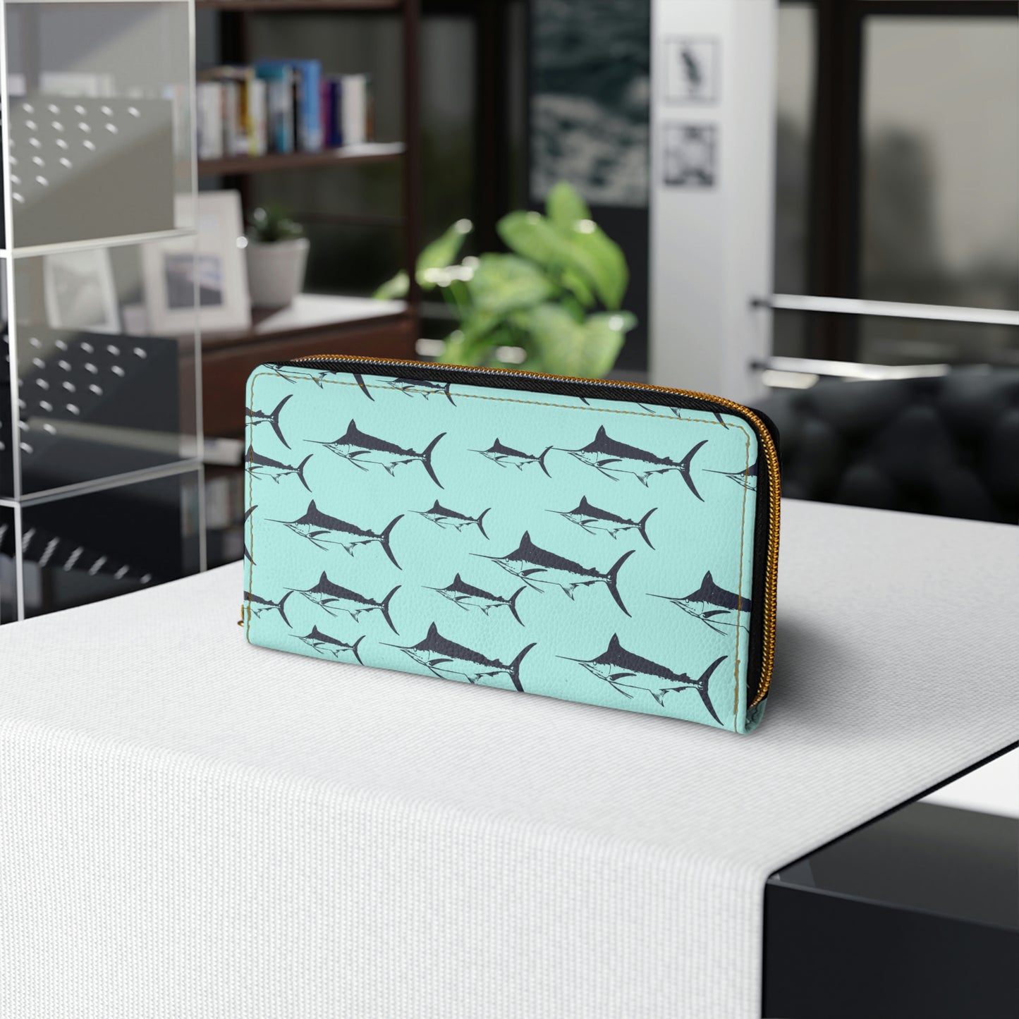Blue Marlin Zipper Wallet