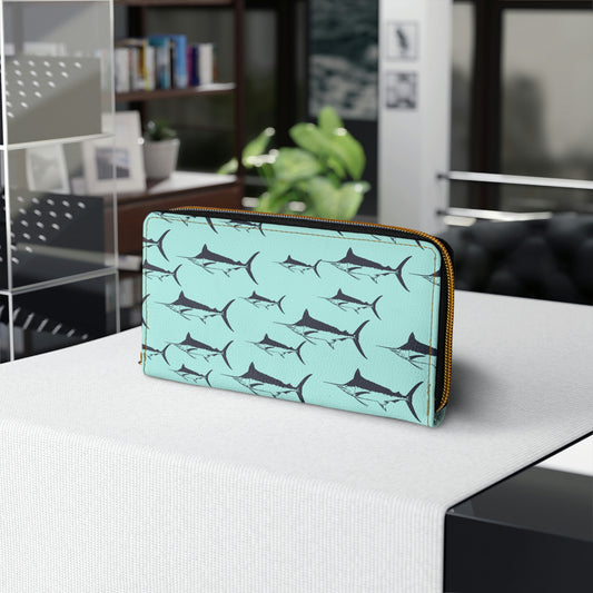 Blue Marlin Zipper Wallet
