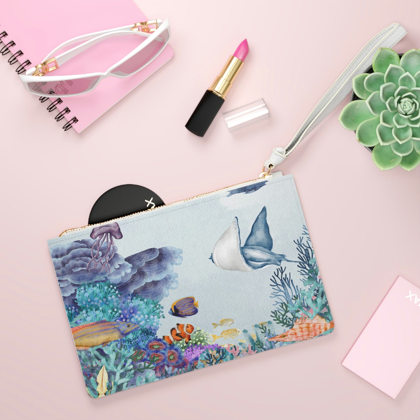 Coral Reef Life Clutch Bag