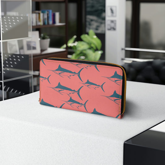 Blue Marlin Zipper Wallet