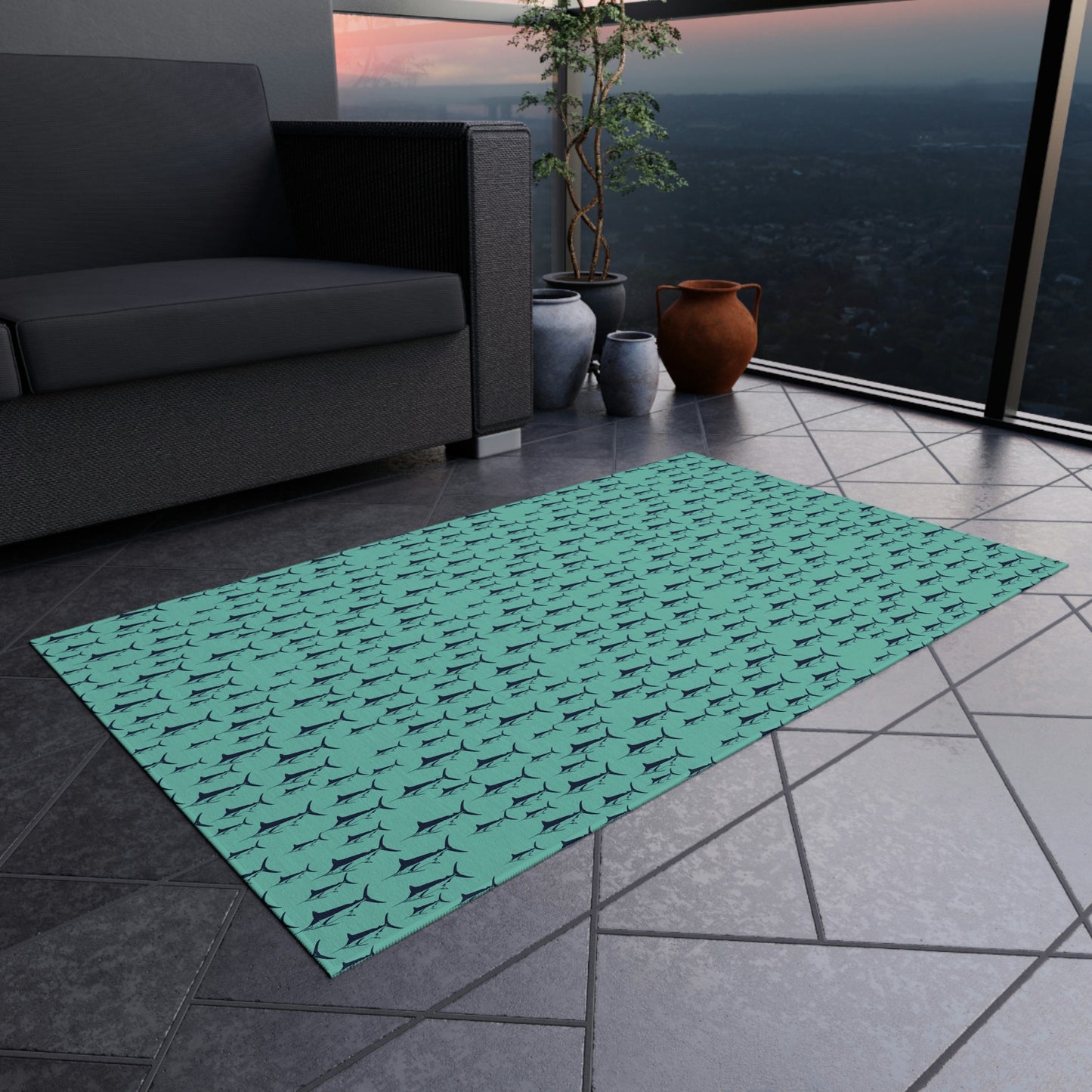 Mint Marlin Outdoor Rug