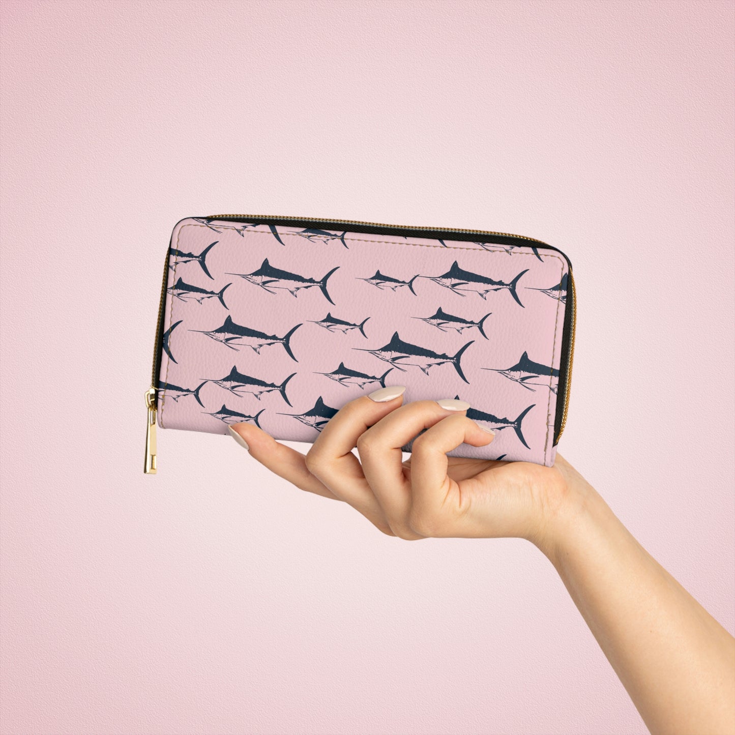 Blue Marlin Zipper Wallet