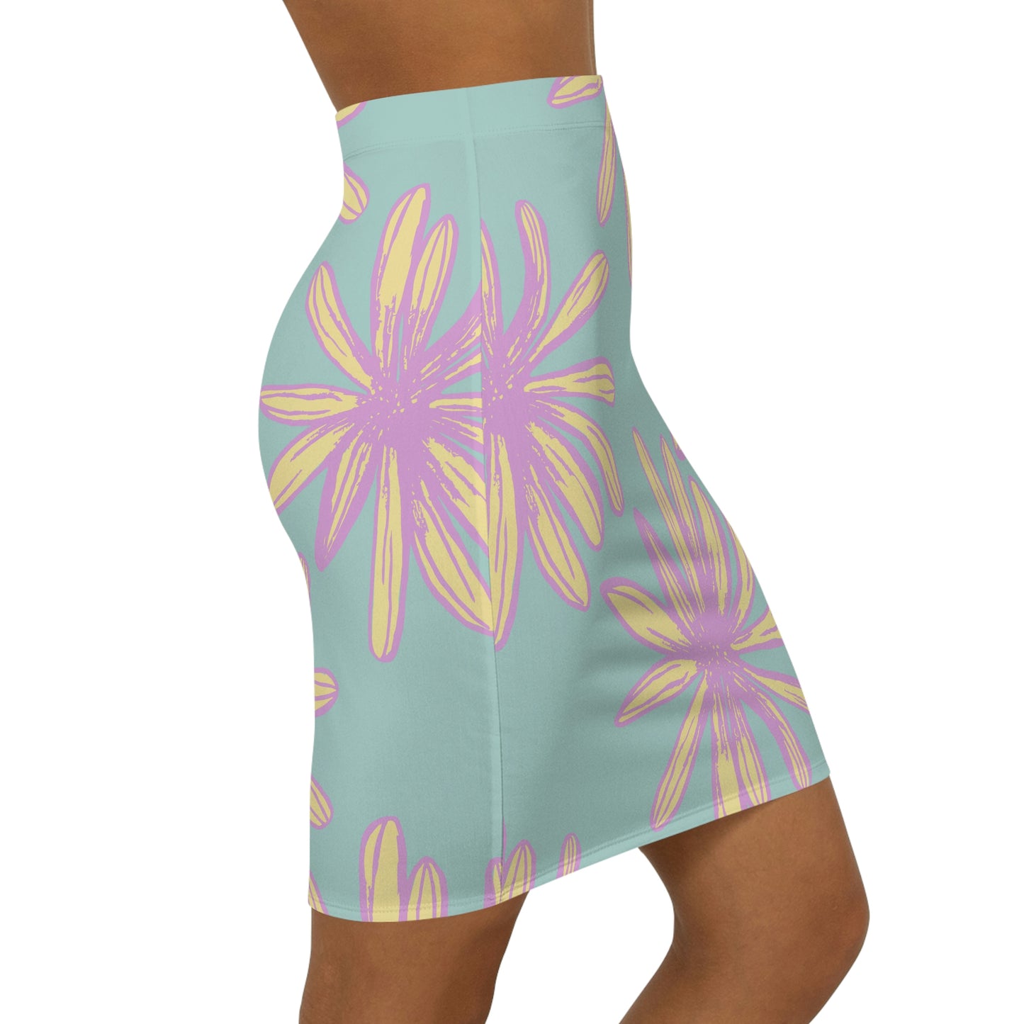 Floral Daisy Women's Mini Skirt