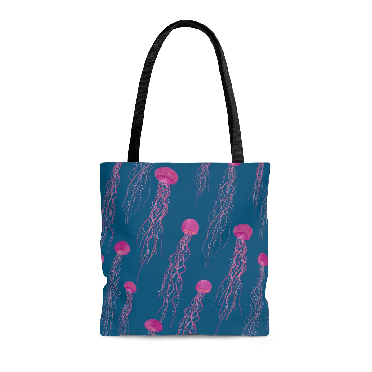 Tote Bag Pink Jellies in Dark Seas