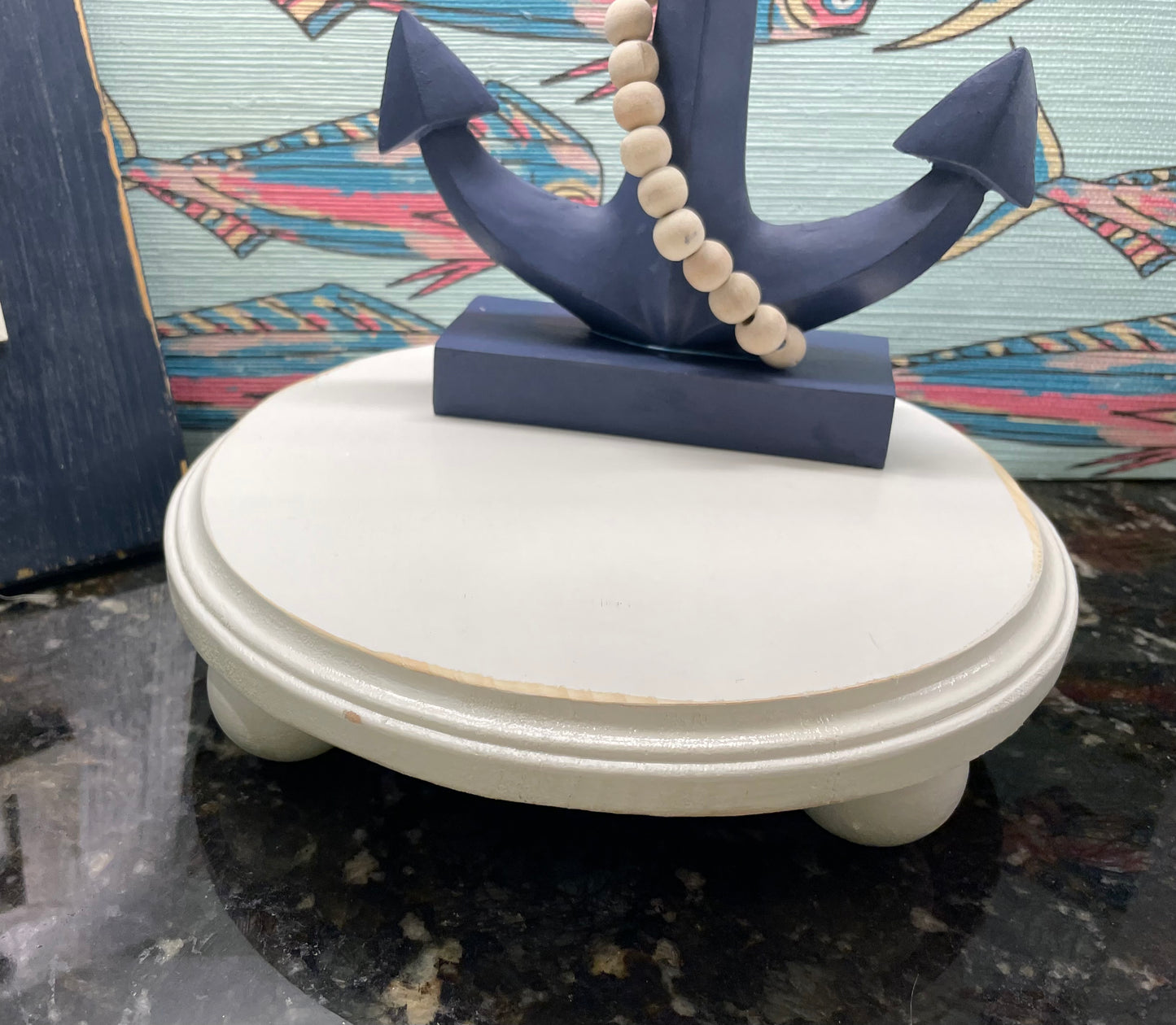Off White (limited color) Round Wood Riser with Round Legs