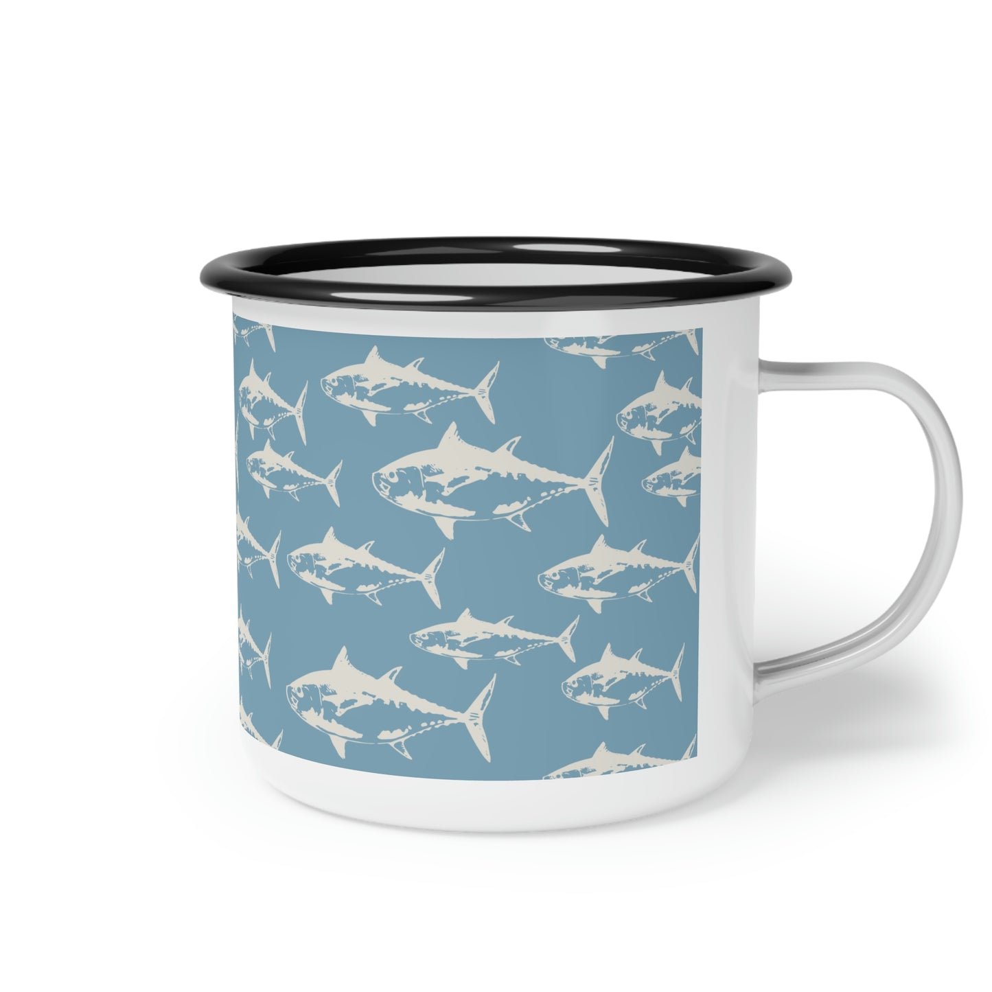 Black fin Enamel Small Camp Cup