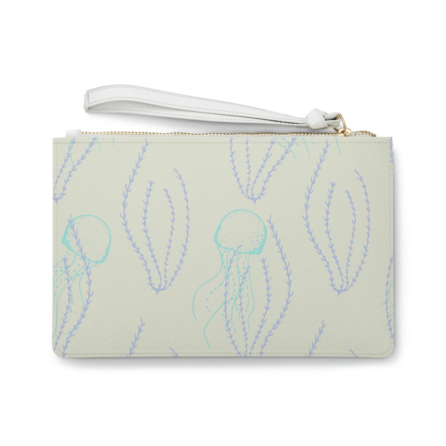 Jellyfish and Sea Weed Clutch Bag