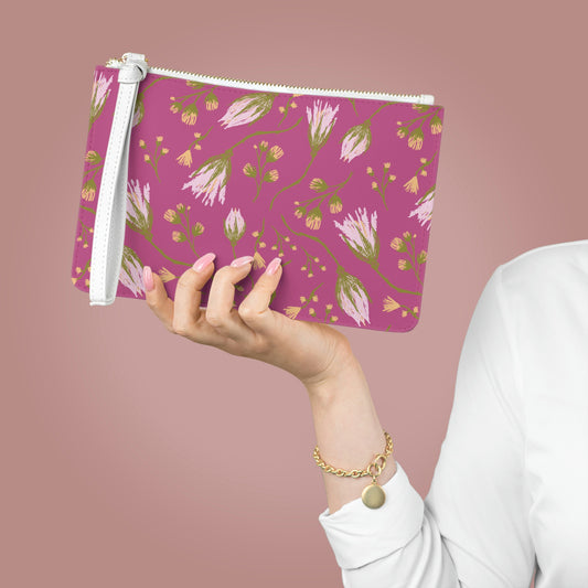Florals in Pink Clutch Bag