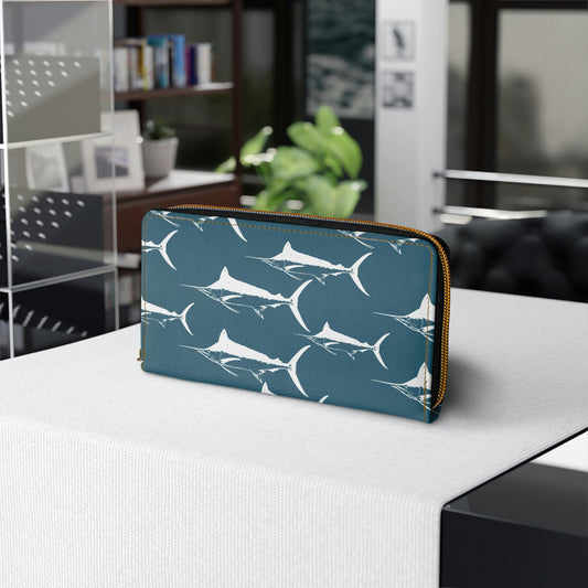 Blue Marlin Zipper Wallet