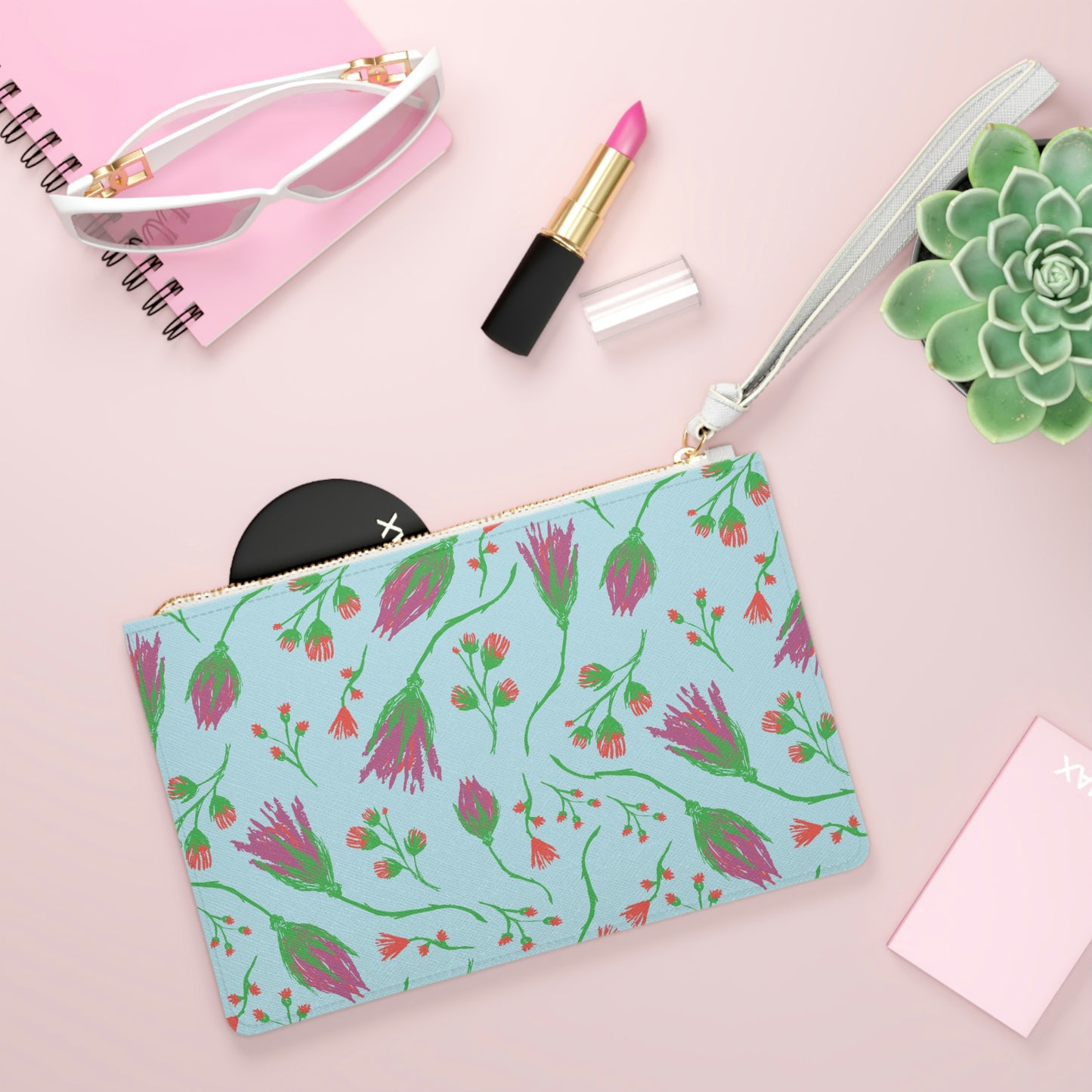 Bright Florals Clutch Bag
