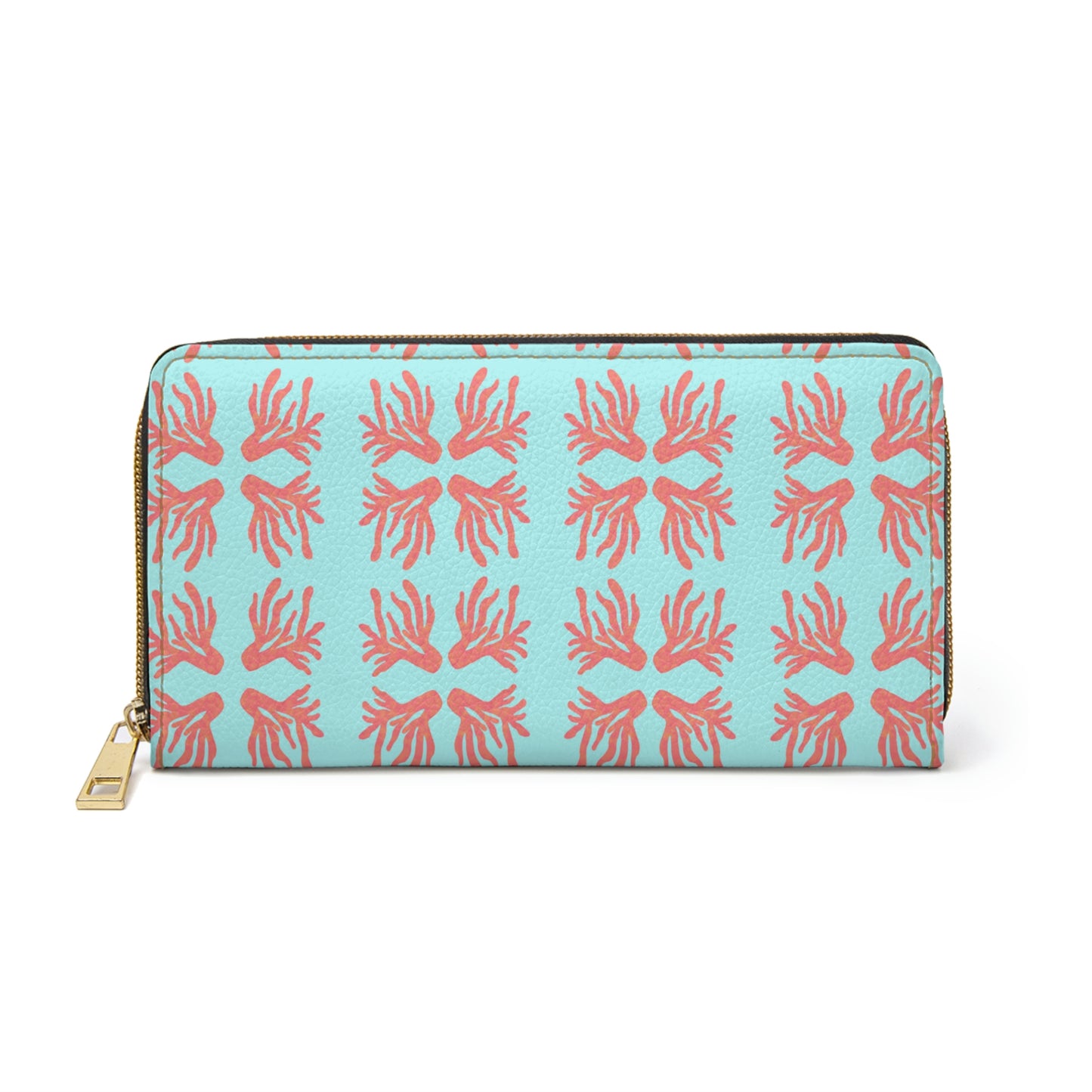 Coral Zipper Wallet