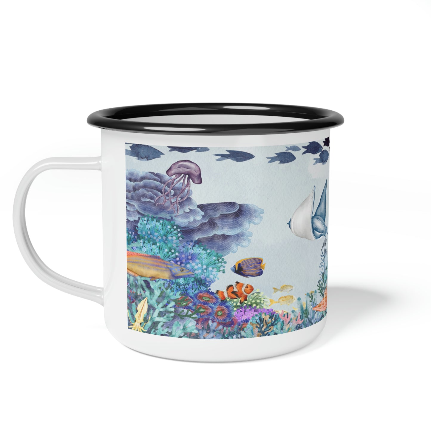 Coral Reef Life Enamel Small Camp Cup