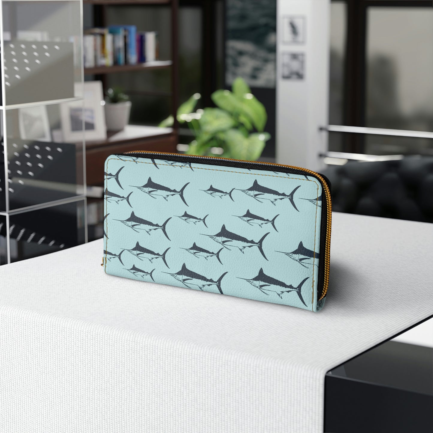 Blue Marlin Zipper Wallet