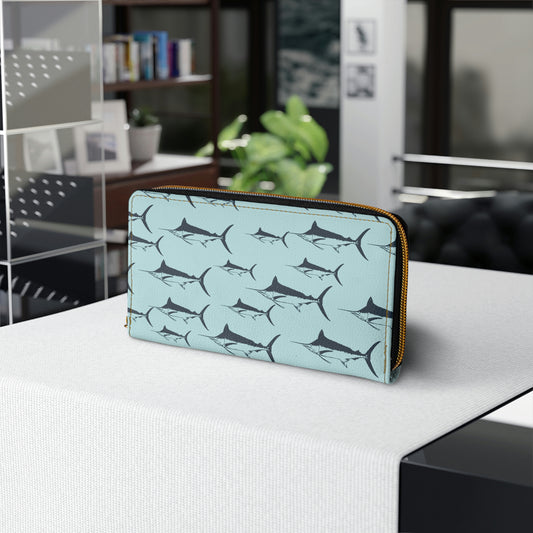 Blue Marlin Zipper Wallet