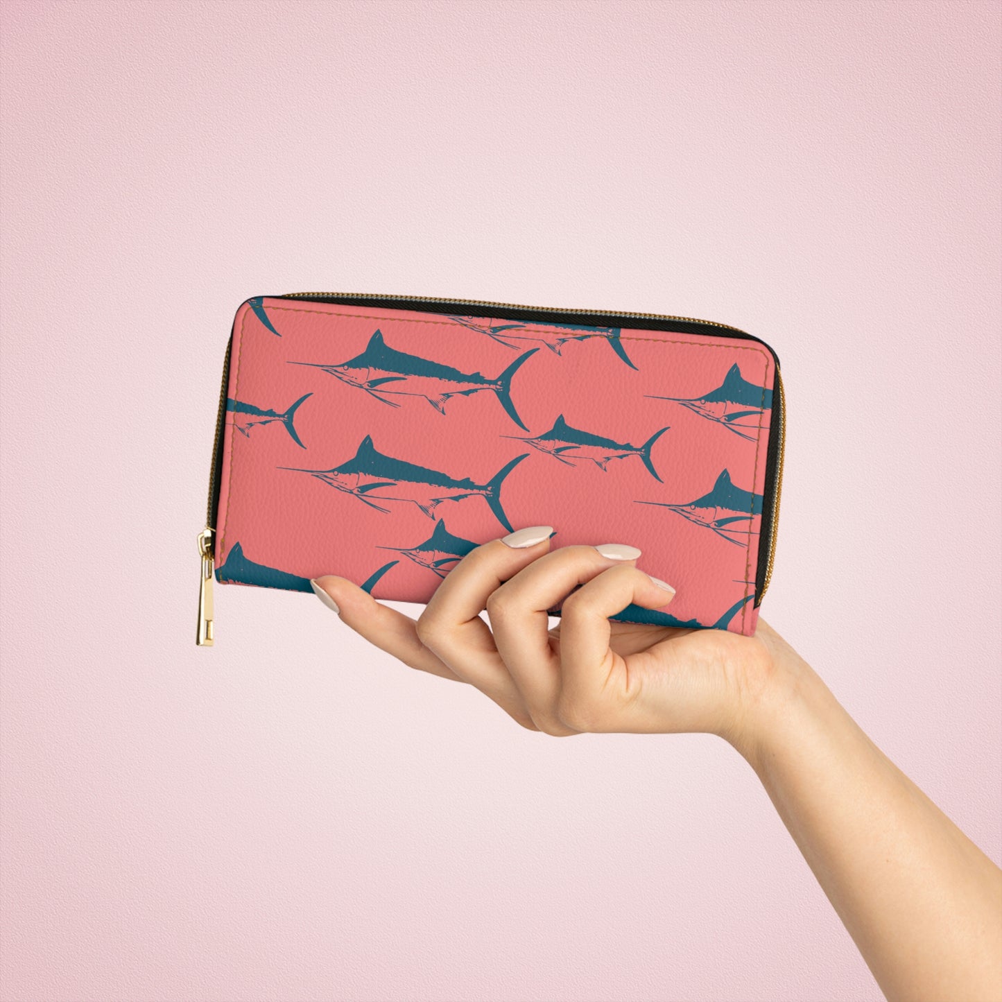 Blue Marlin Zipper Wallet