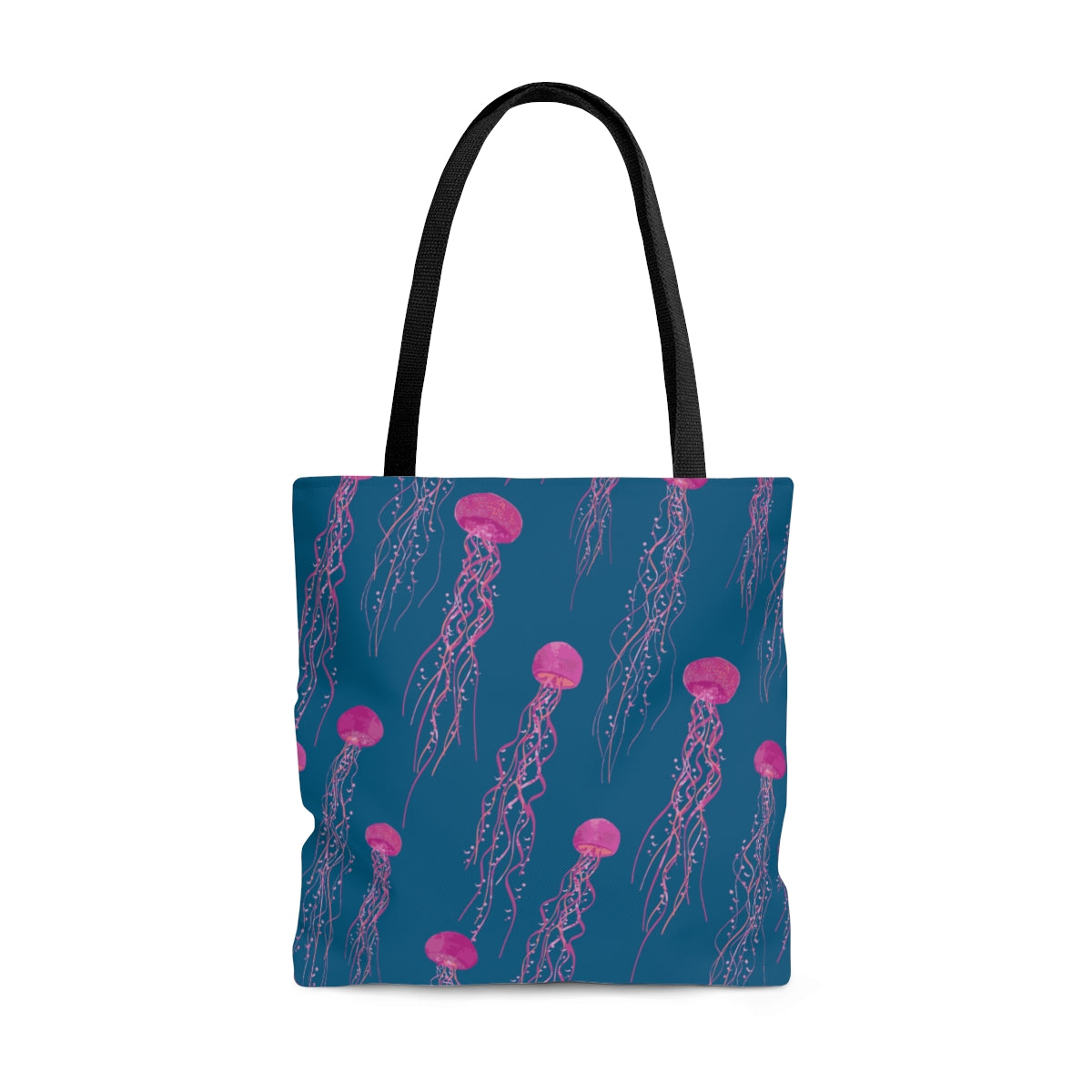 Tote Bag Pink Jellies in Dark Seas
