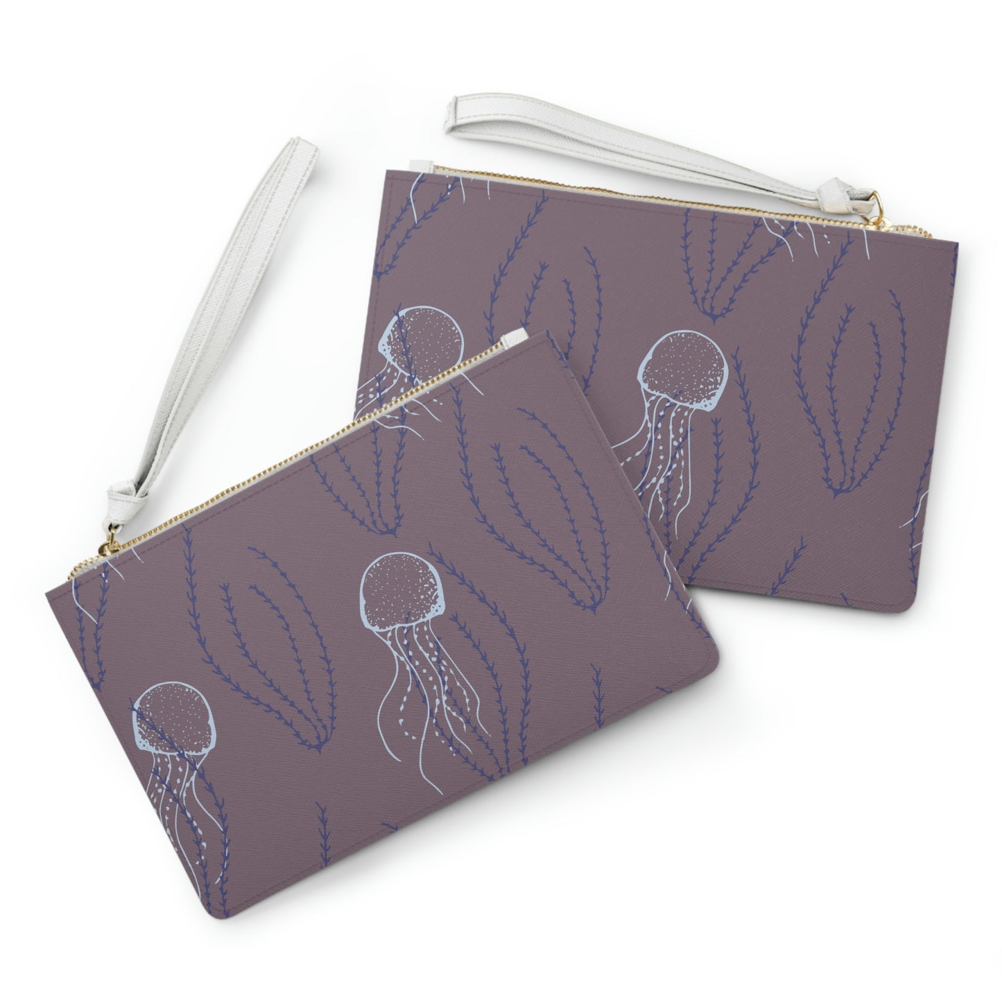 Jellyfish and Sea grass Clutch Bag