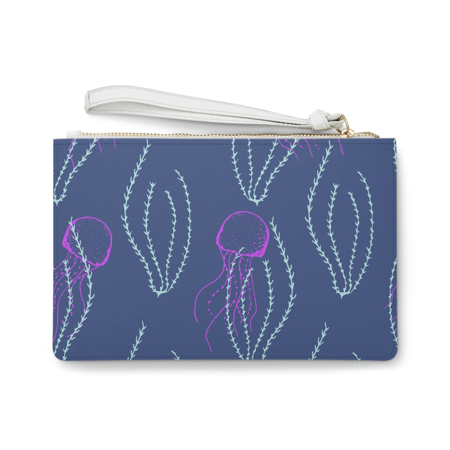 Jellyfish and Sea Weed Clutch Bag
