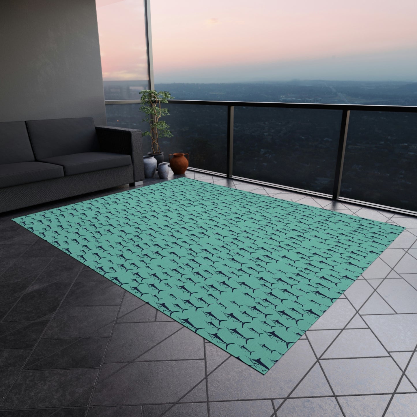 Mint Marlin Outdoor Rug