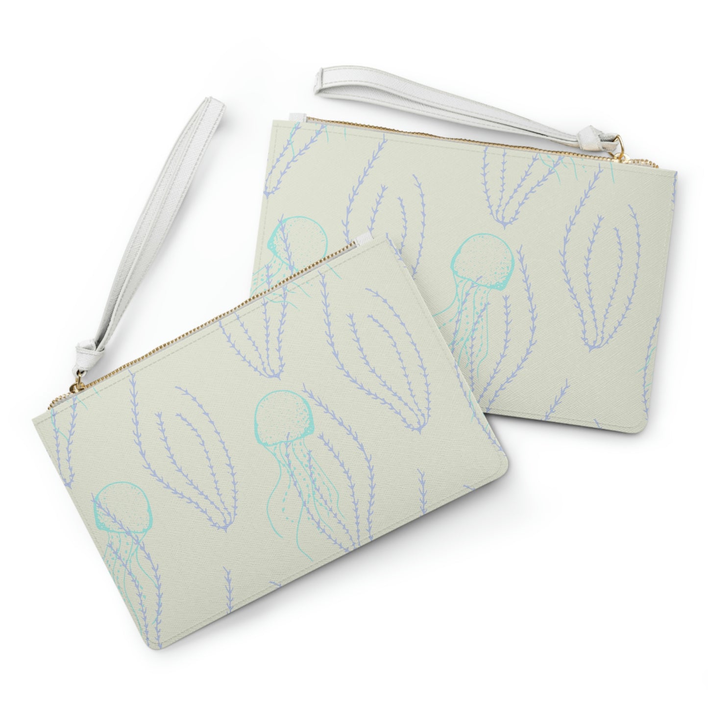 Jellyfish and Sea Weed Clutch Bag