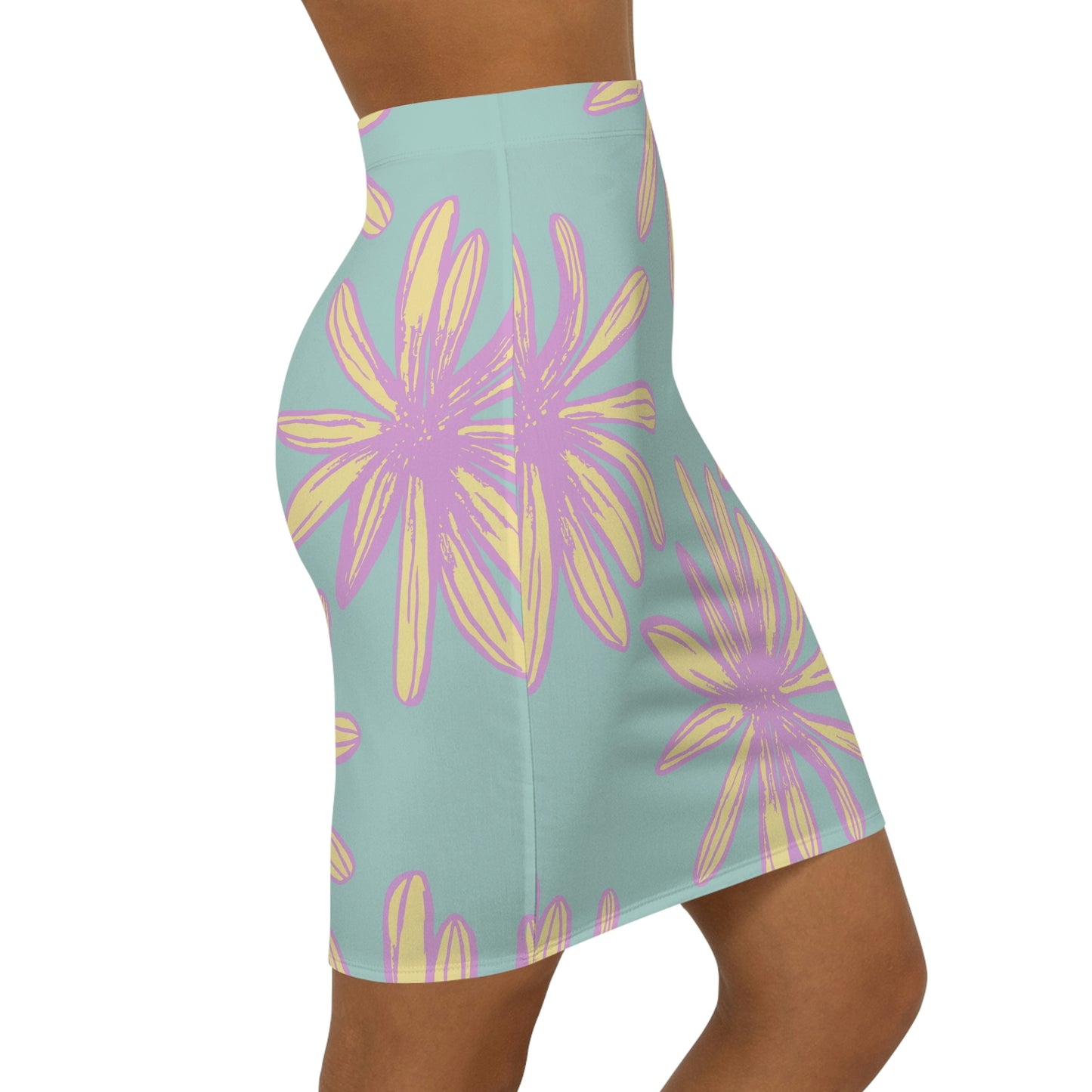 Floral Daisy Women's Mini Skirt
