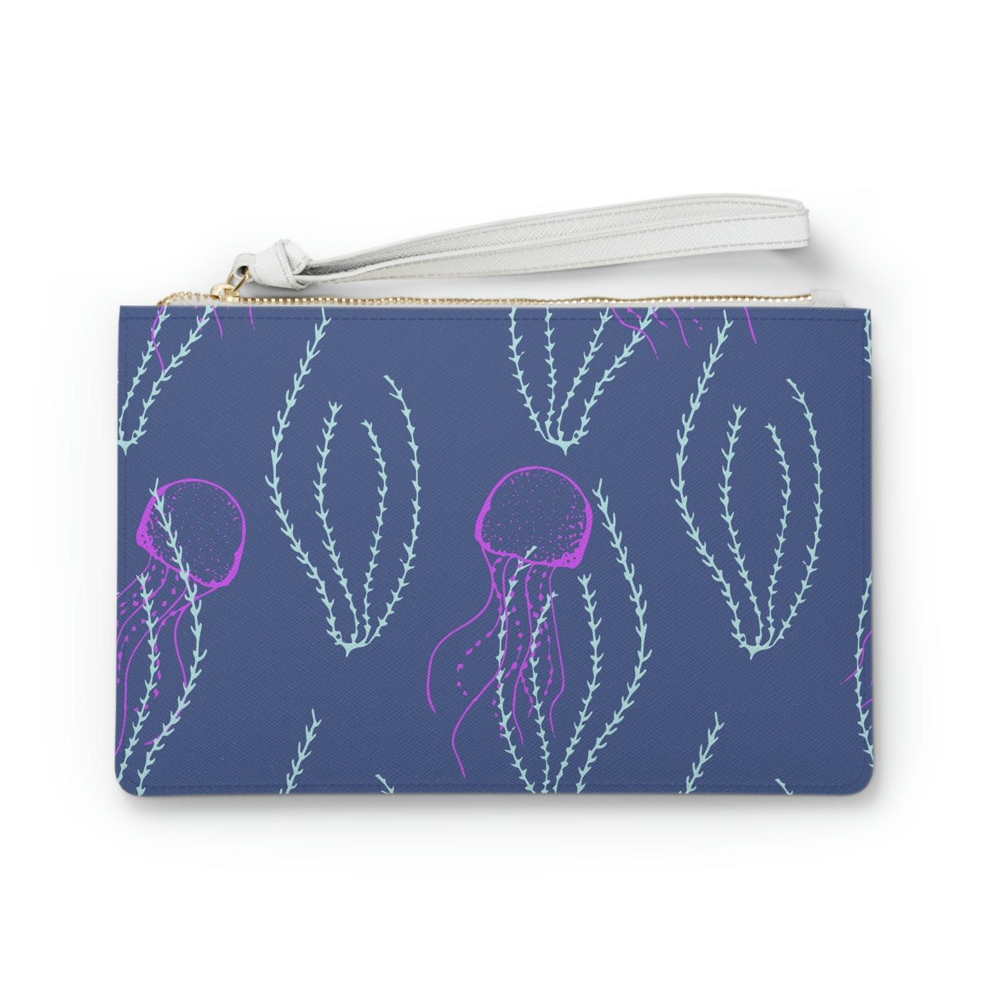 Jellyfish and Sea Weed Clutch Bag