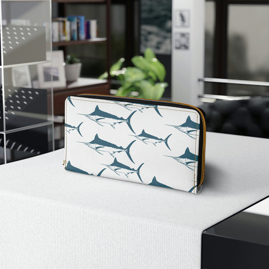 Blue Marlin Zipper Wallet
