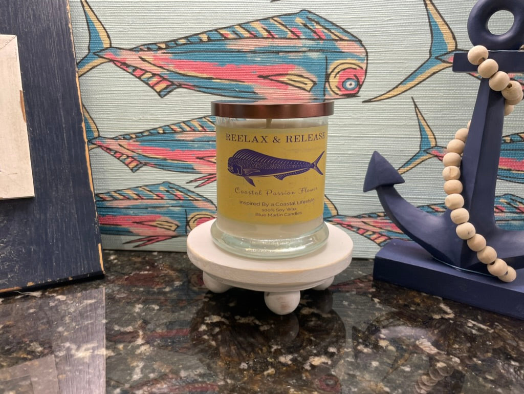 Off White (limited color) Pair of Small Round Pedestal Stands