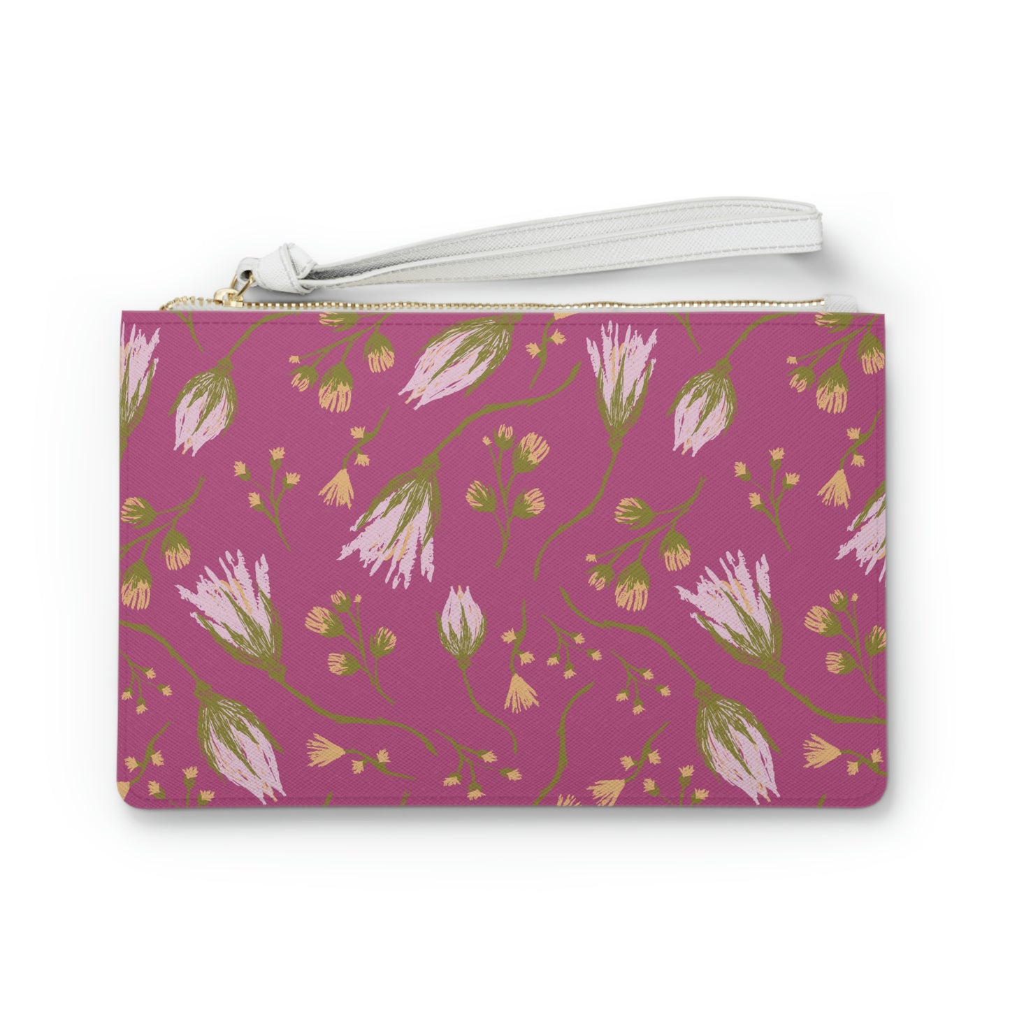 Florals in Pink Clutch Bag