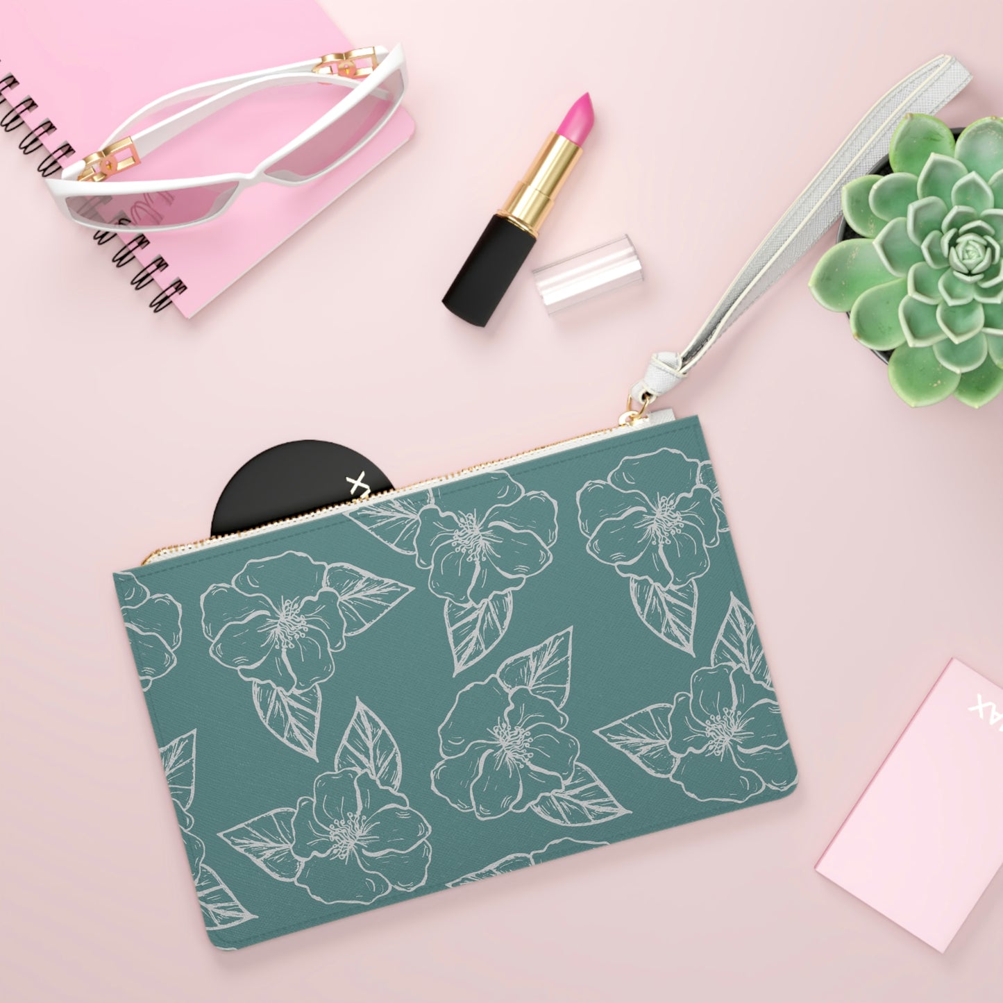 Hibiscus Floral Clutch Bag