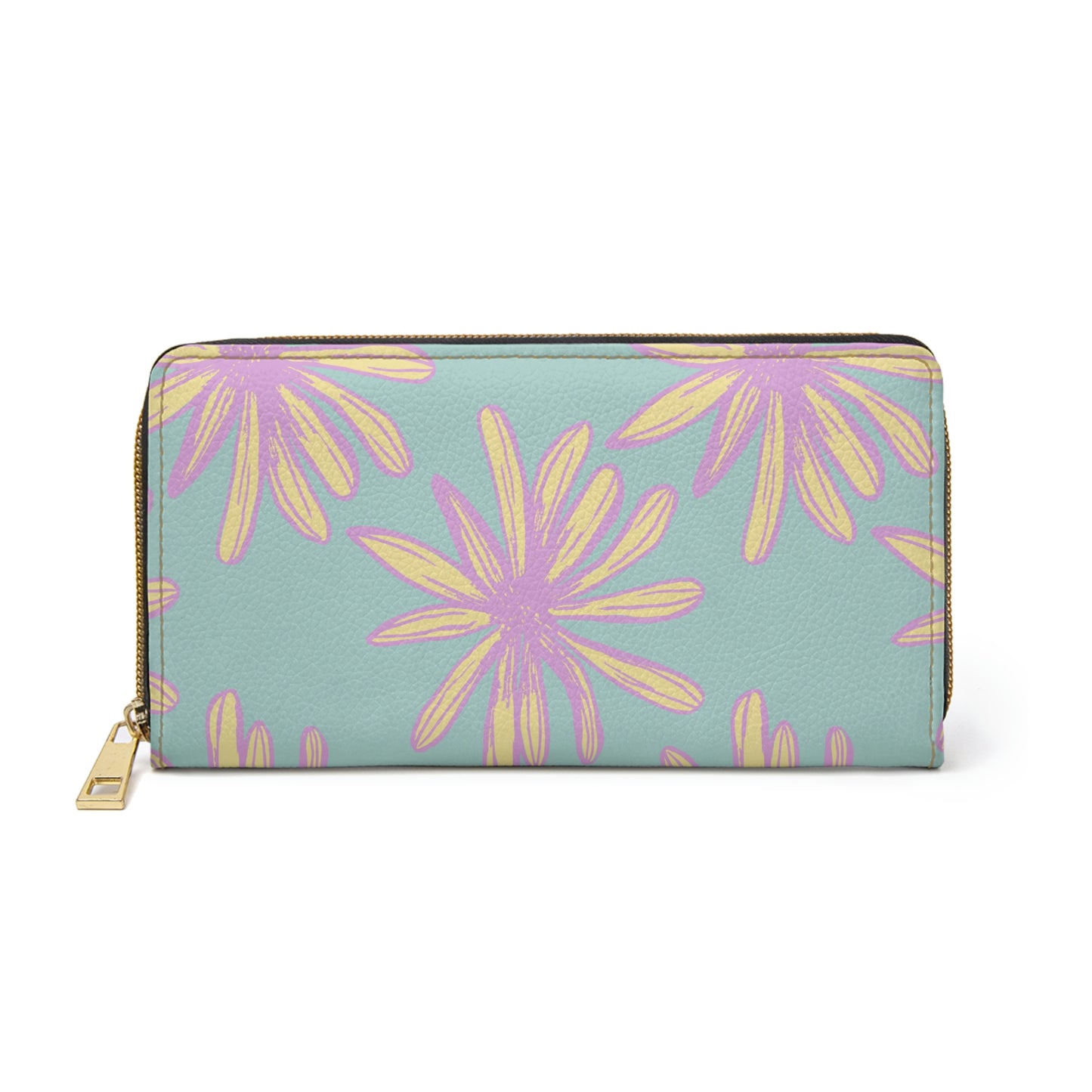 Floral Daisy Zipper Wallet