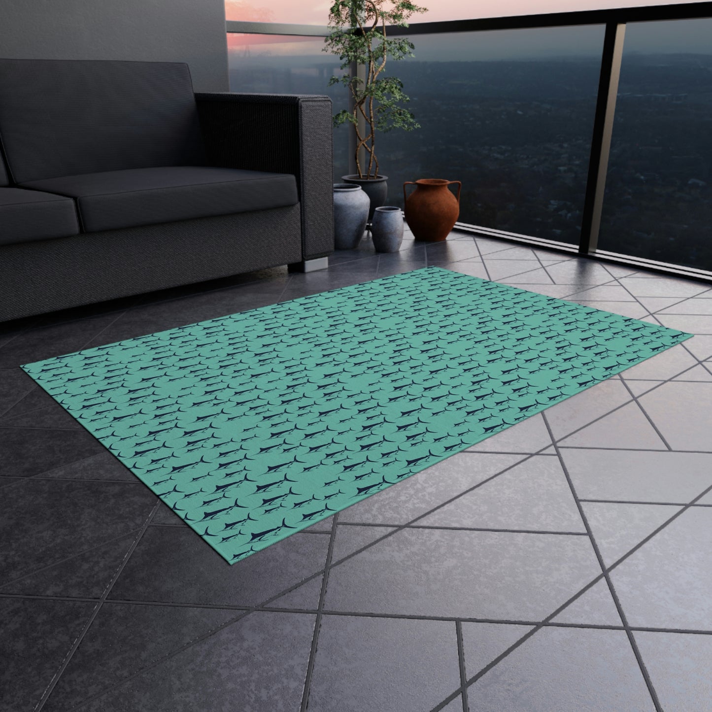 Mint Marlin Outdoor Rug