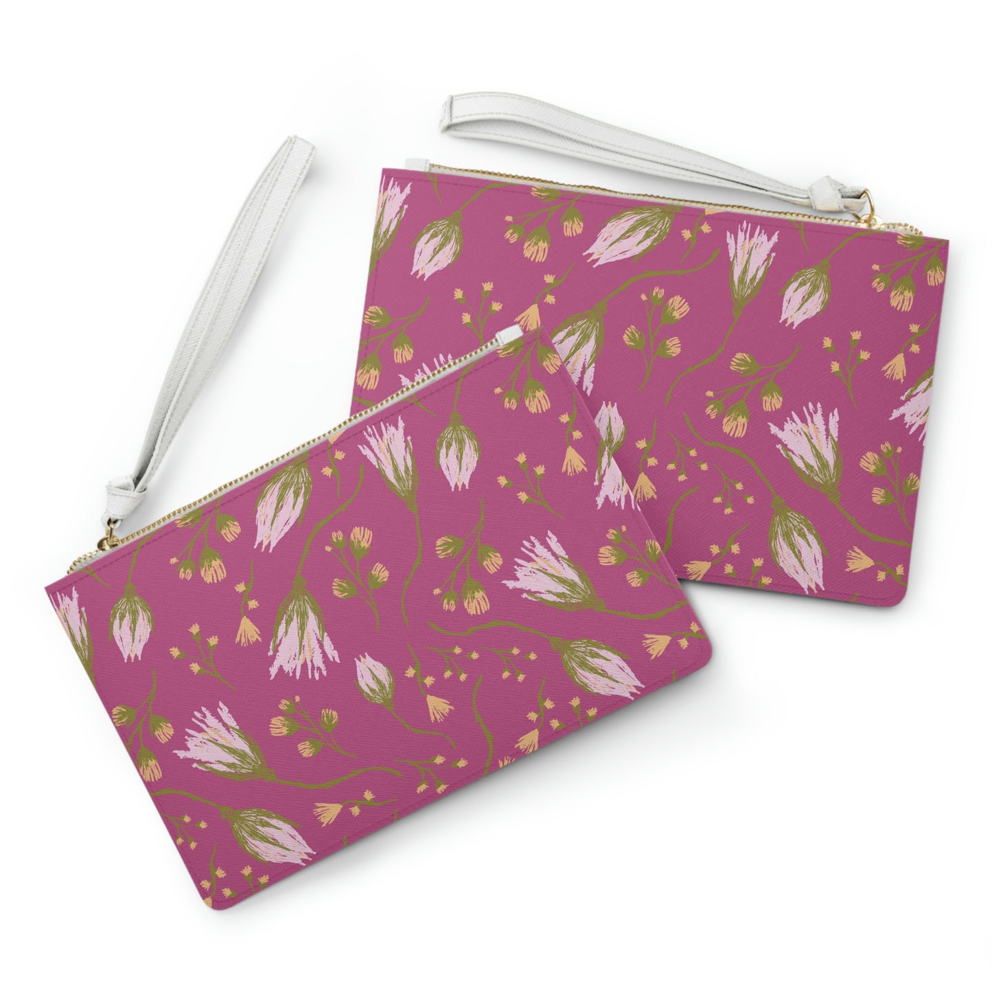 Florals in Pink Clutch Bag