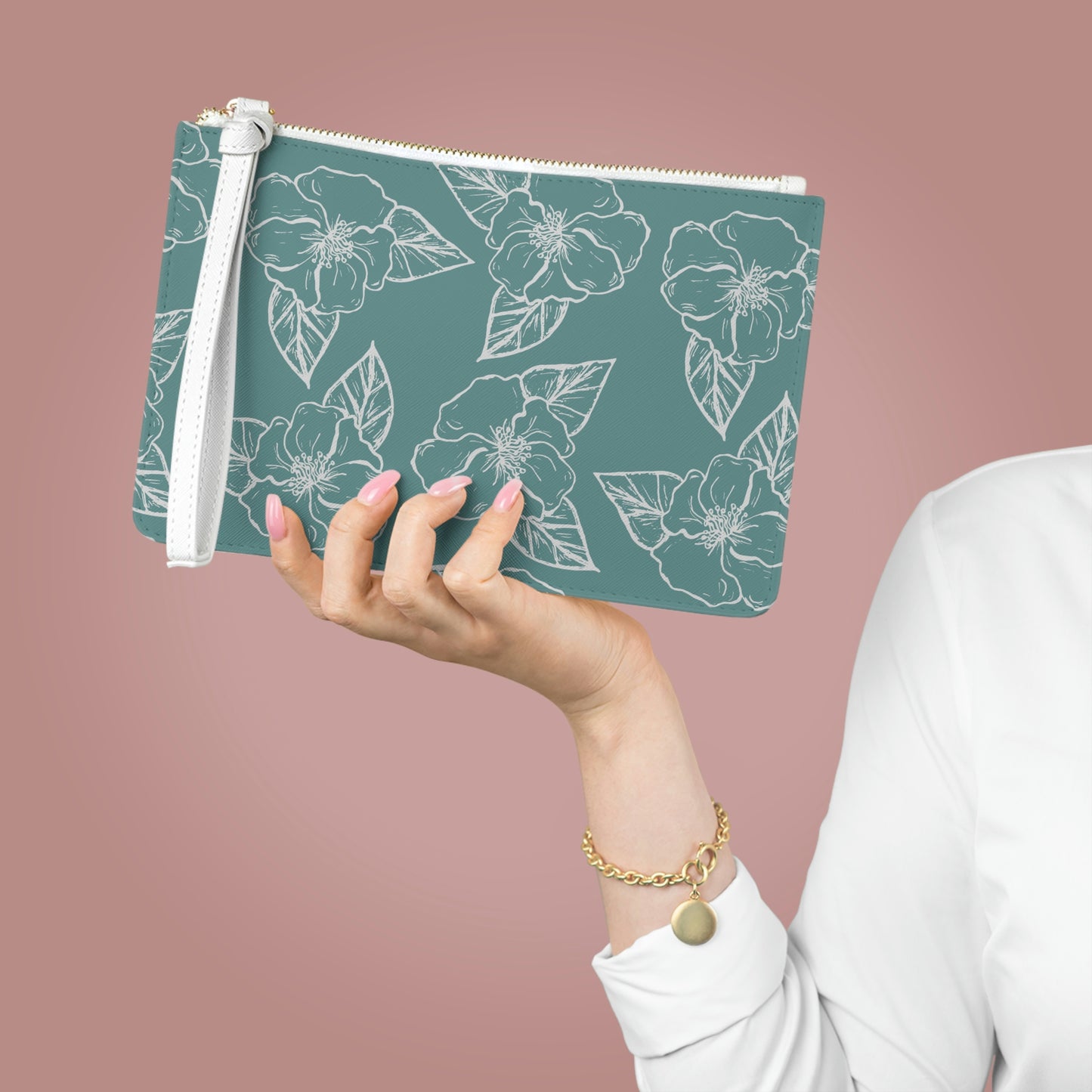 Hibiscus Floral Clutch Bag