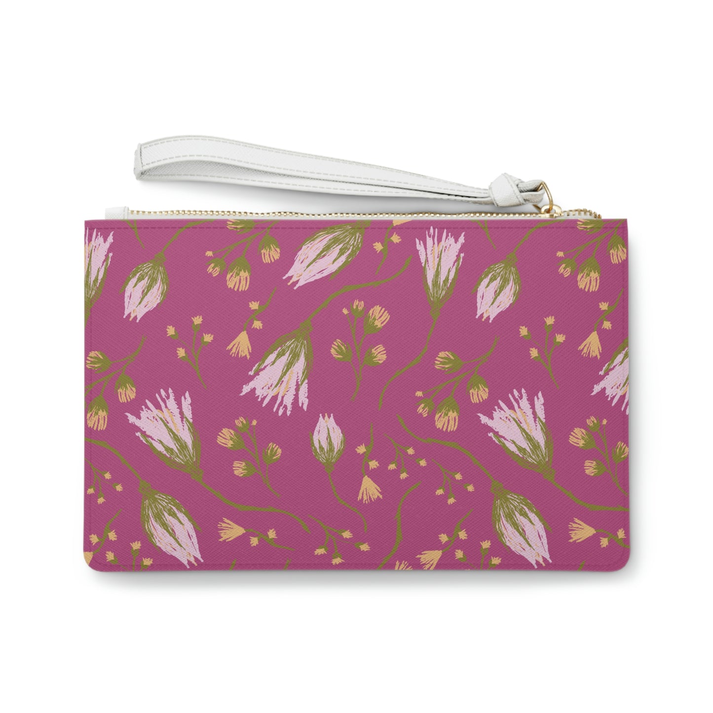 Florals in Pink Clutch Bag