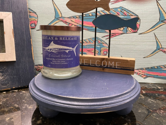 Blue Round Riser Stand with Round Legs