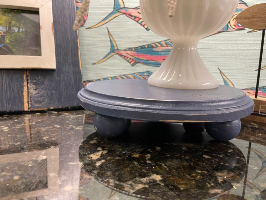 Blue Round Riser Stand with Round Legs