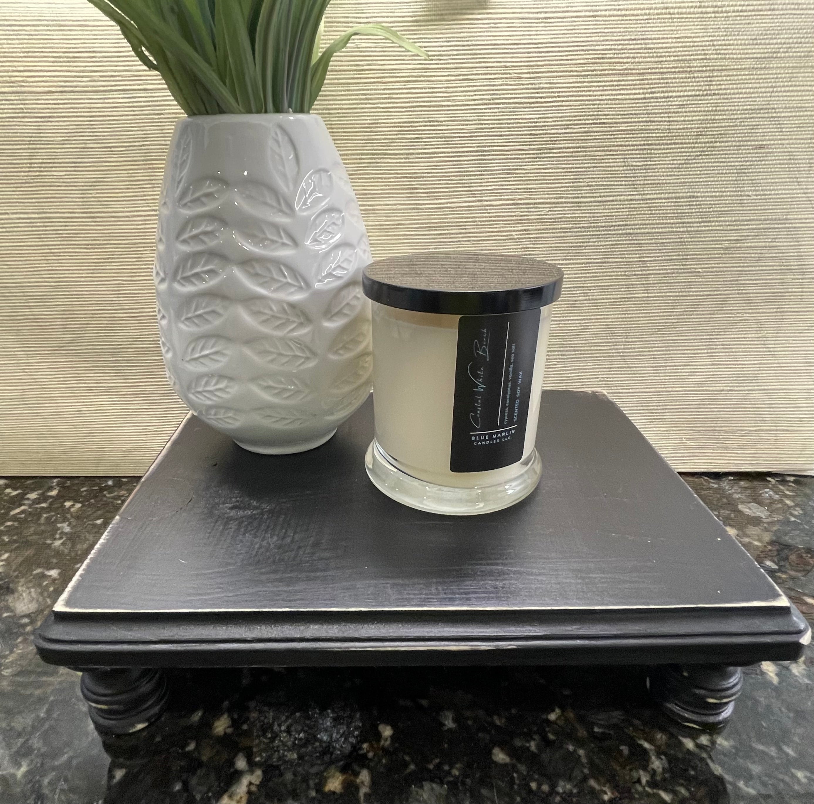 Black Rectangle Wood Riser with Vintage Style Legs – Hue Haus Design