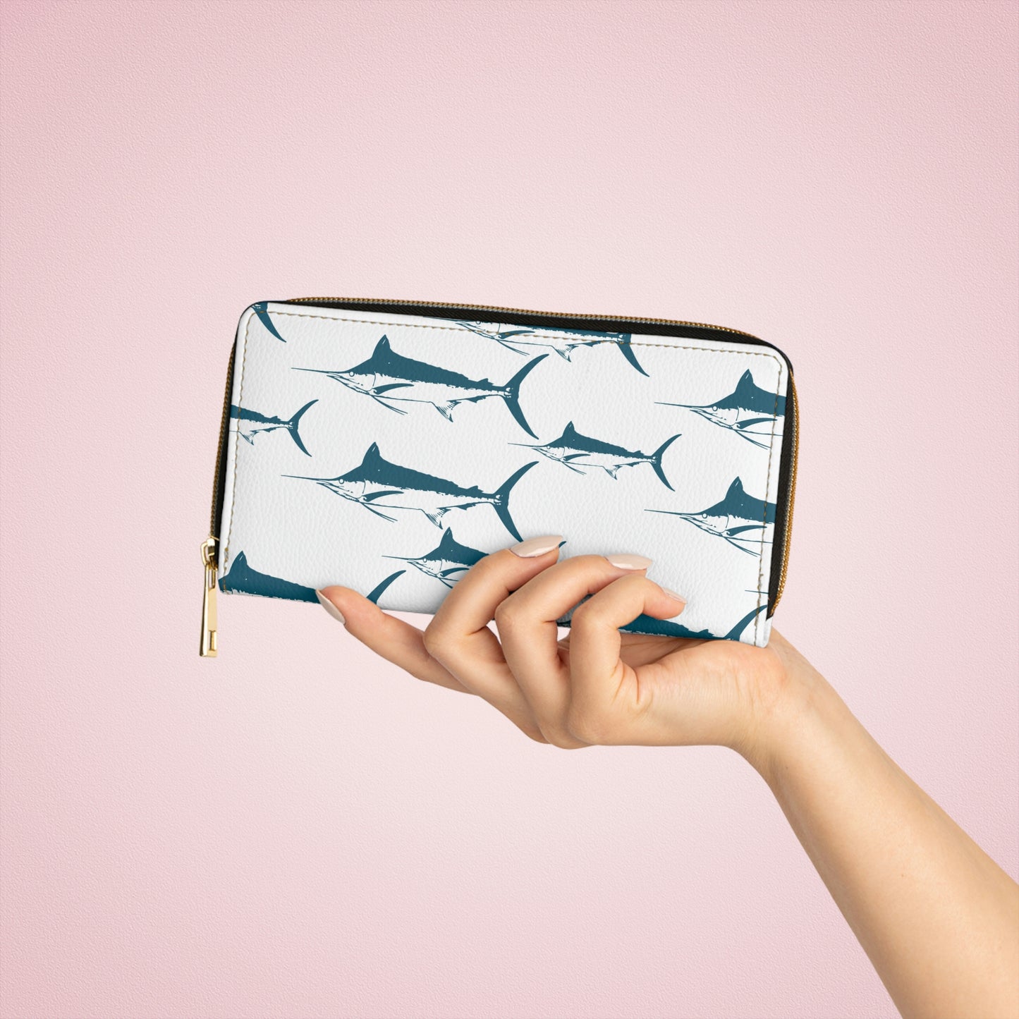 Blue Marlin Zipper Wallet