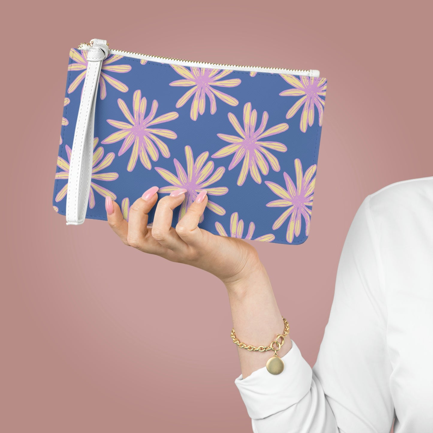 Floral Daisy Clutch Bag
