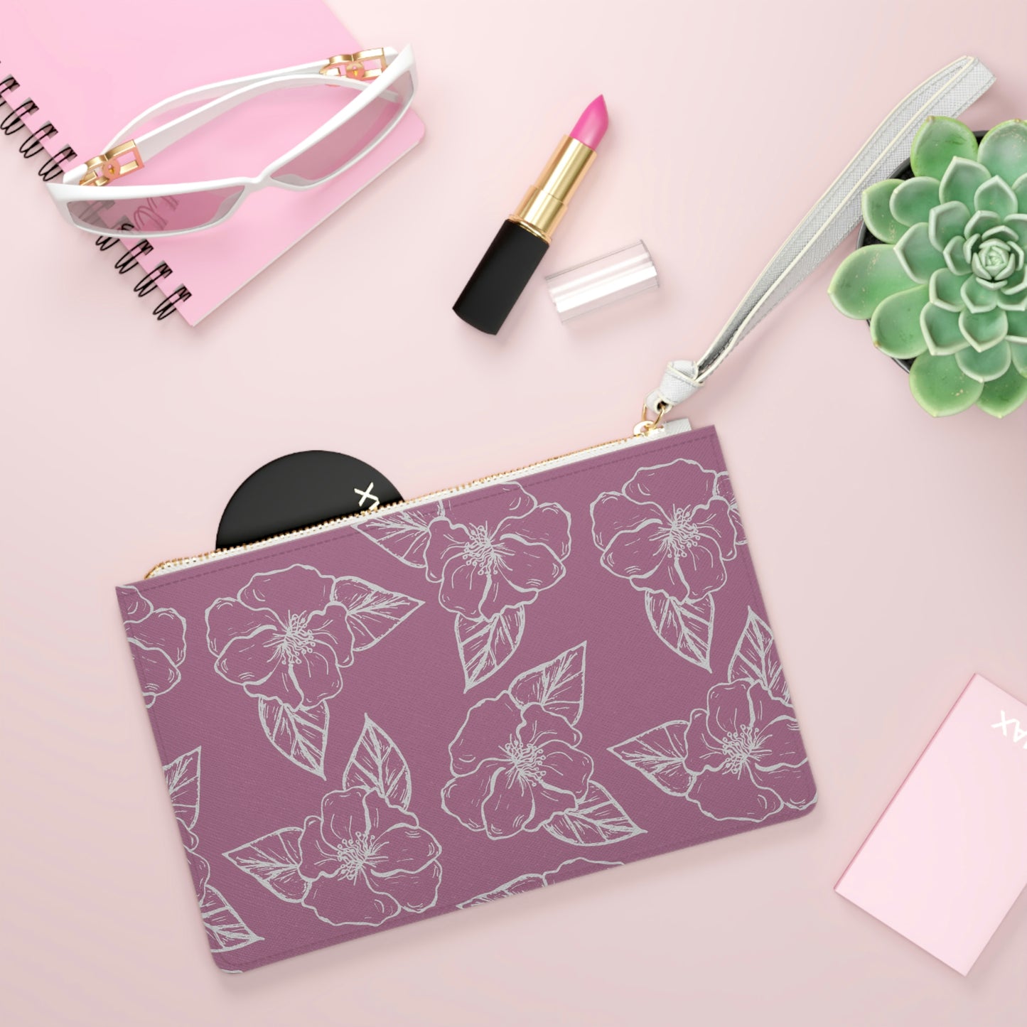 Hibiscus Floral Clutch Bag