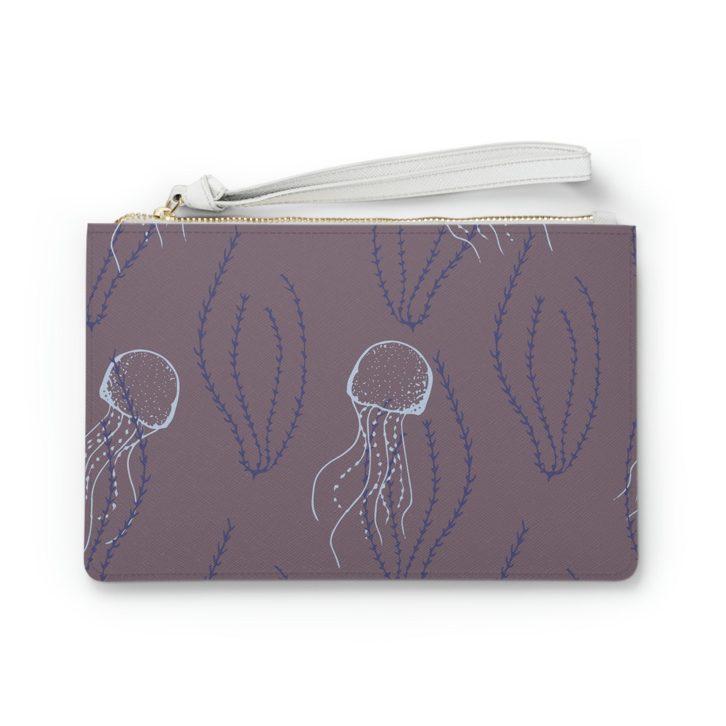 Jellyfish and Sea grass Clutch Bag
