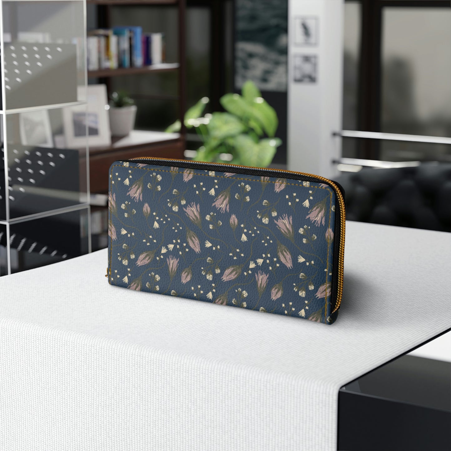 Floral Zipper Wallet