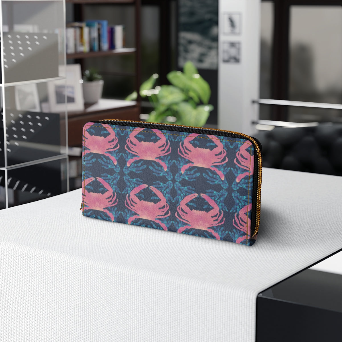 Crab Zipper Wallet