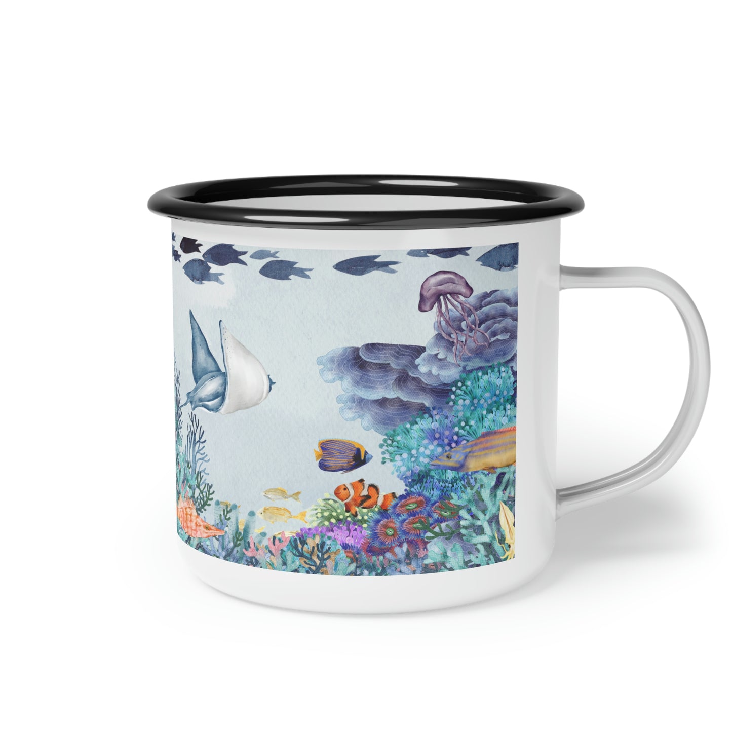 Coral Reef Life Enamel Small Camp Cup