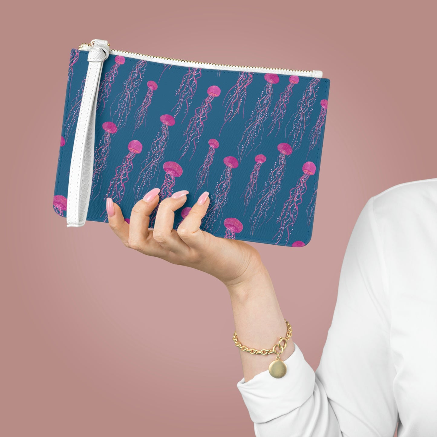 Swimming Jellyfish Clutch Bag