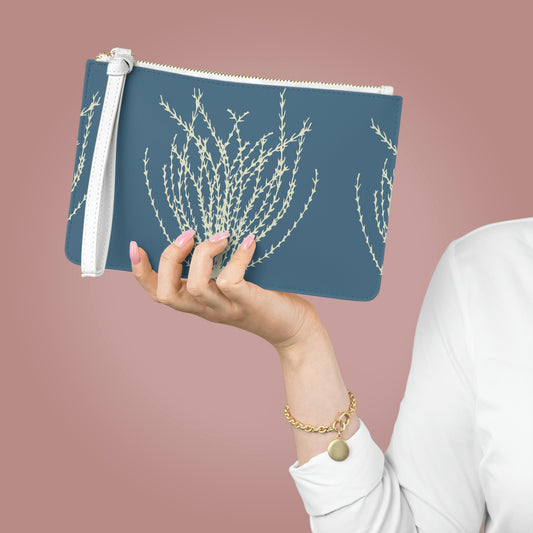 Blue Sea Grass Clutch Bag