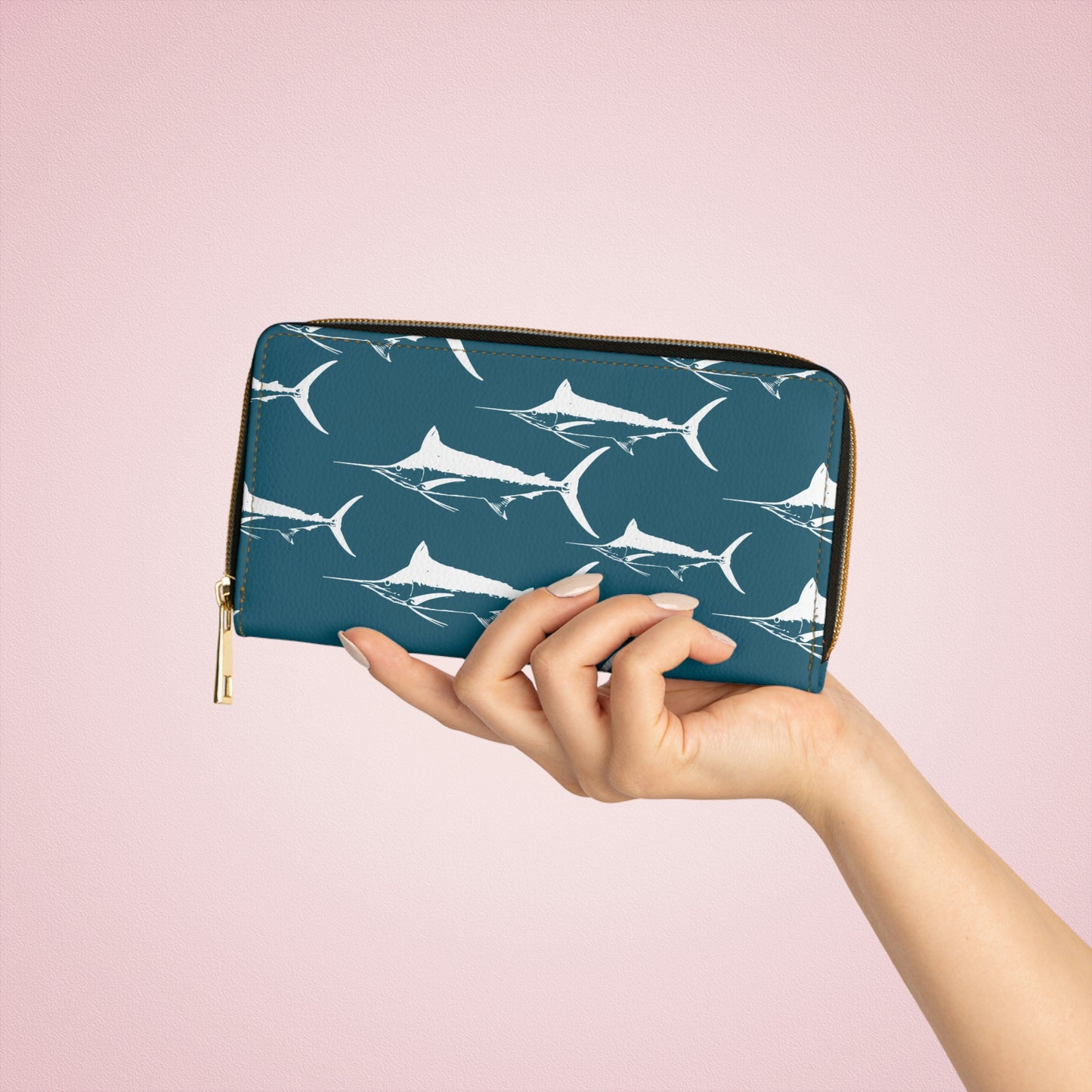 Blue Marlin Zipper Wallet