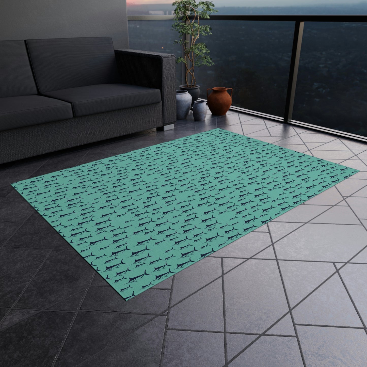 Mint Marlin Outdoor Rug