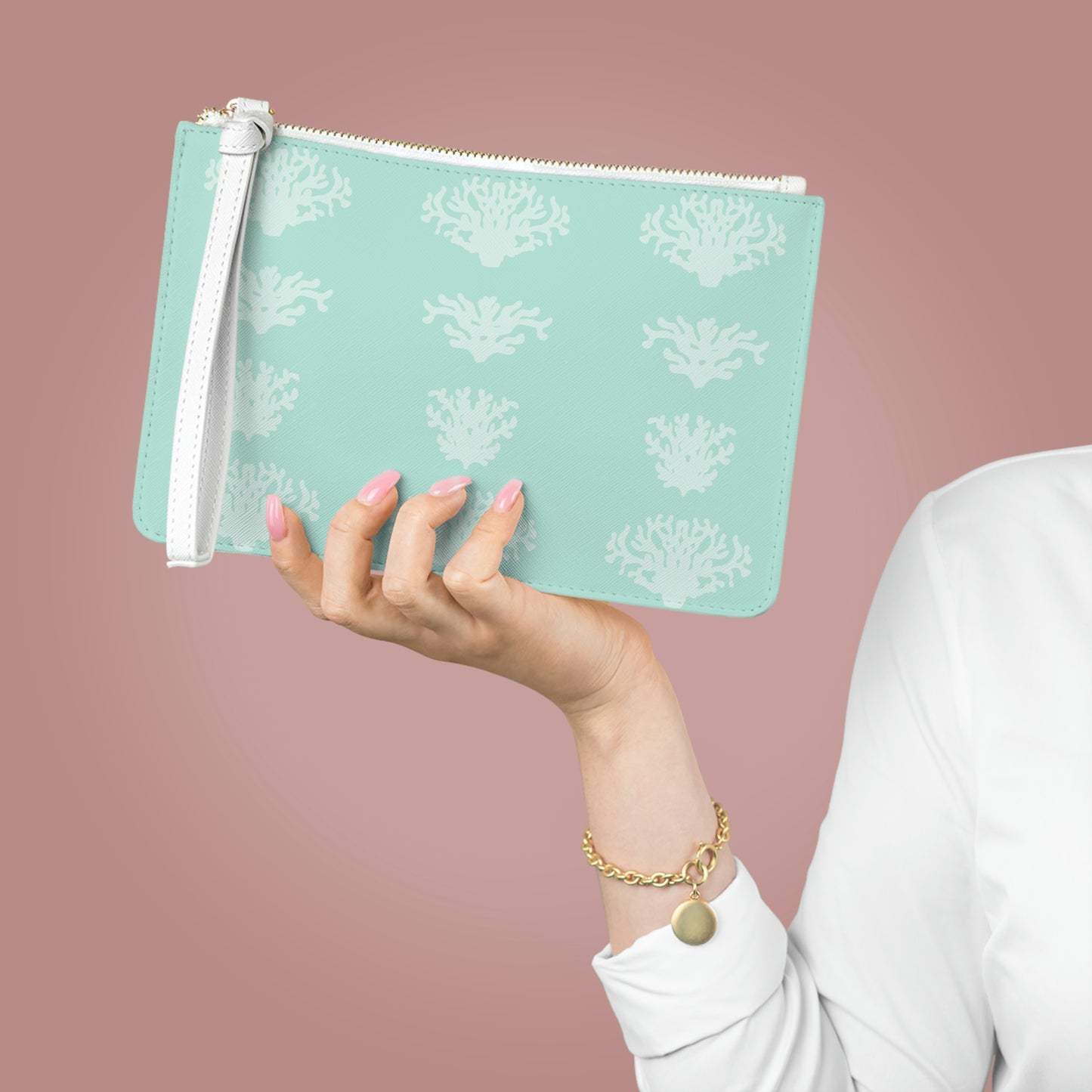 Coral Clutch Bag
